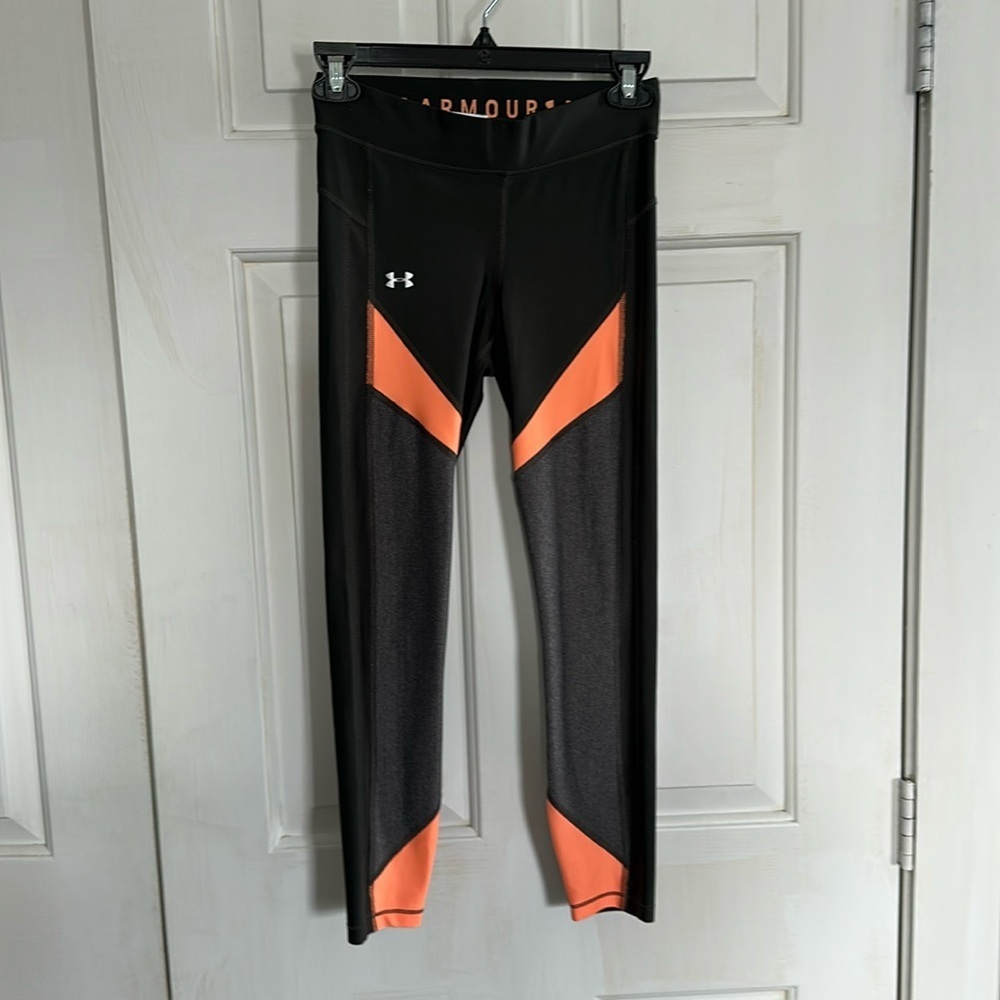 Under Armour Orange and Grey Leggings size small